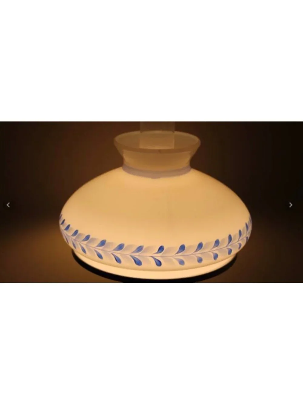 Blue and grey glass and metal lamp